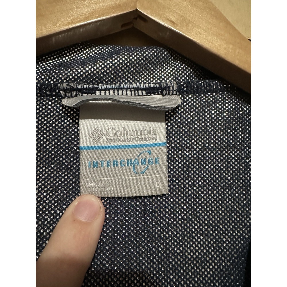 Columbia Interchange Jacket Fleece Full Zip Navy Blue Large Mens‎ Outdoor - Picture 2 of 6